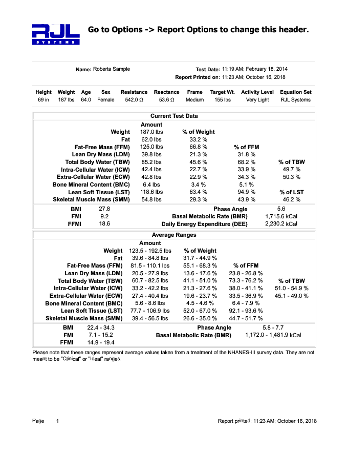 Whole Body Composition Software